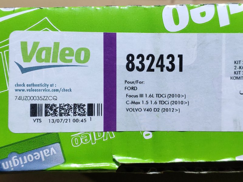 Комплект сцепления Ford Focus 3 Kuga Mondeo 5 C-Max Fiesta 1.5 TDCI - 1.6 TDCI 2010