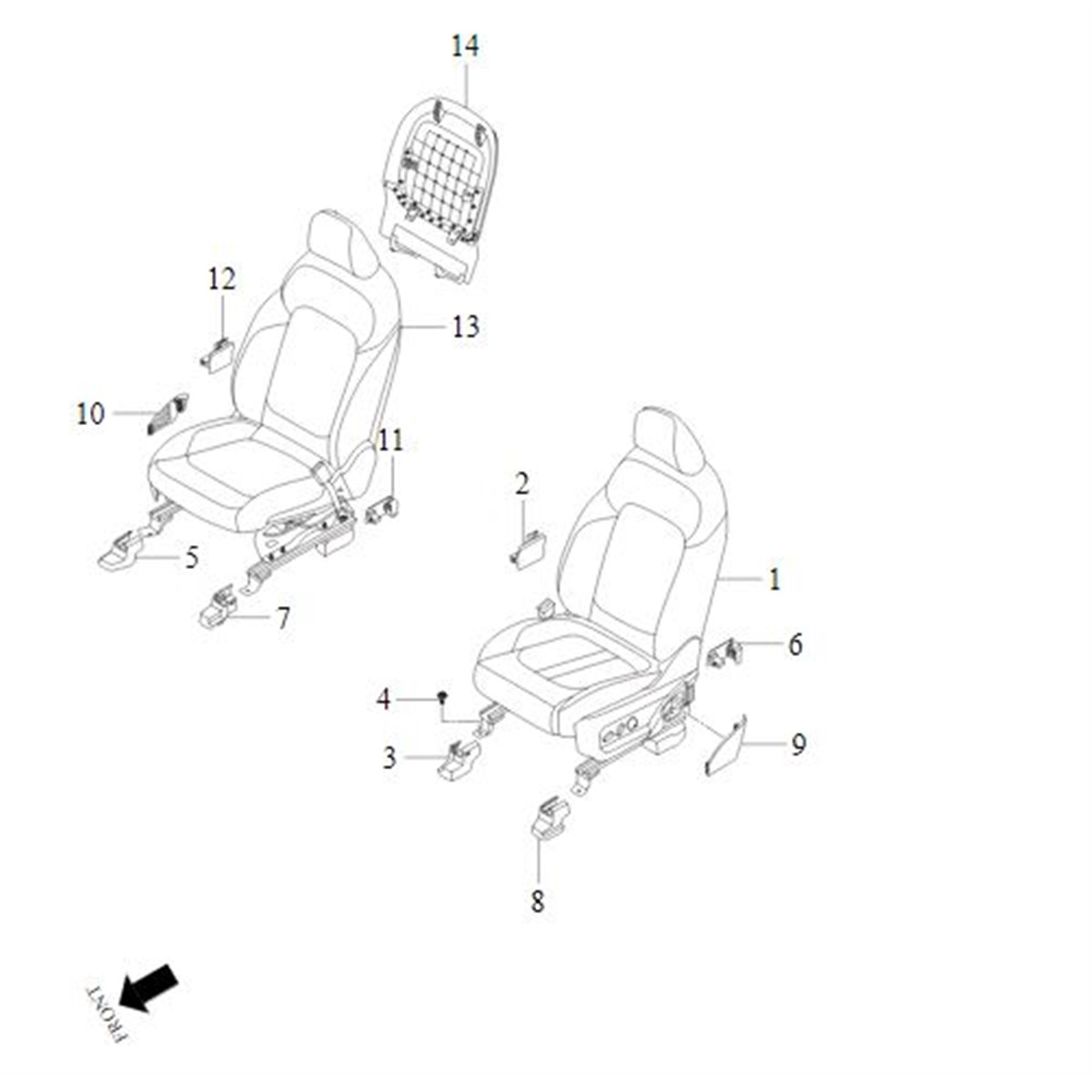 Сиденье переднее левое TXL 2020- M32