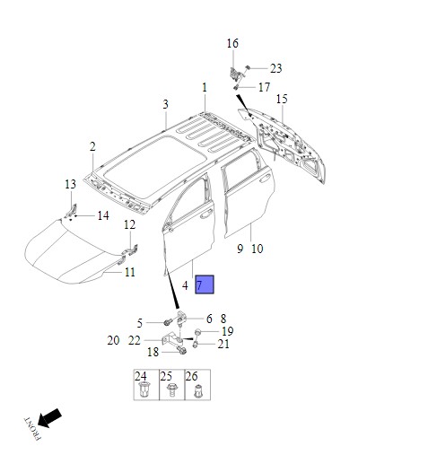 Дверь Exeed VX перед. прав. (б/у) Дверь Exeed VX перед. прав. (б/у)