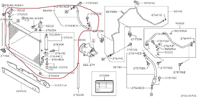 Радиатор кондиционера NISSAN X-TRAIL DNT31 M9R 2009 (б/у) Радиатор кондиционера NISSAN X-TRAIL DNT31 M9R 2009 (б/у)
